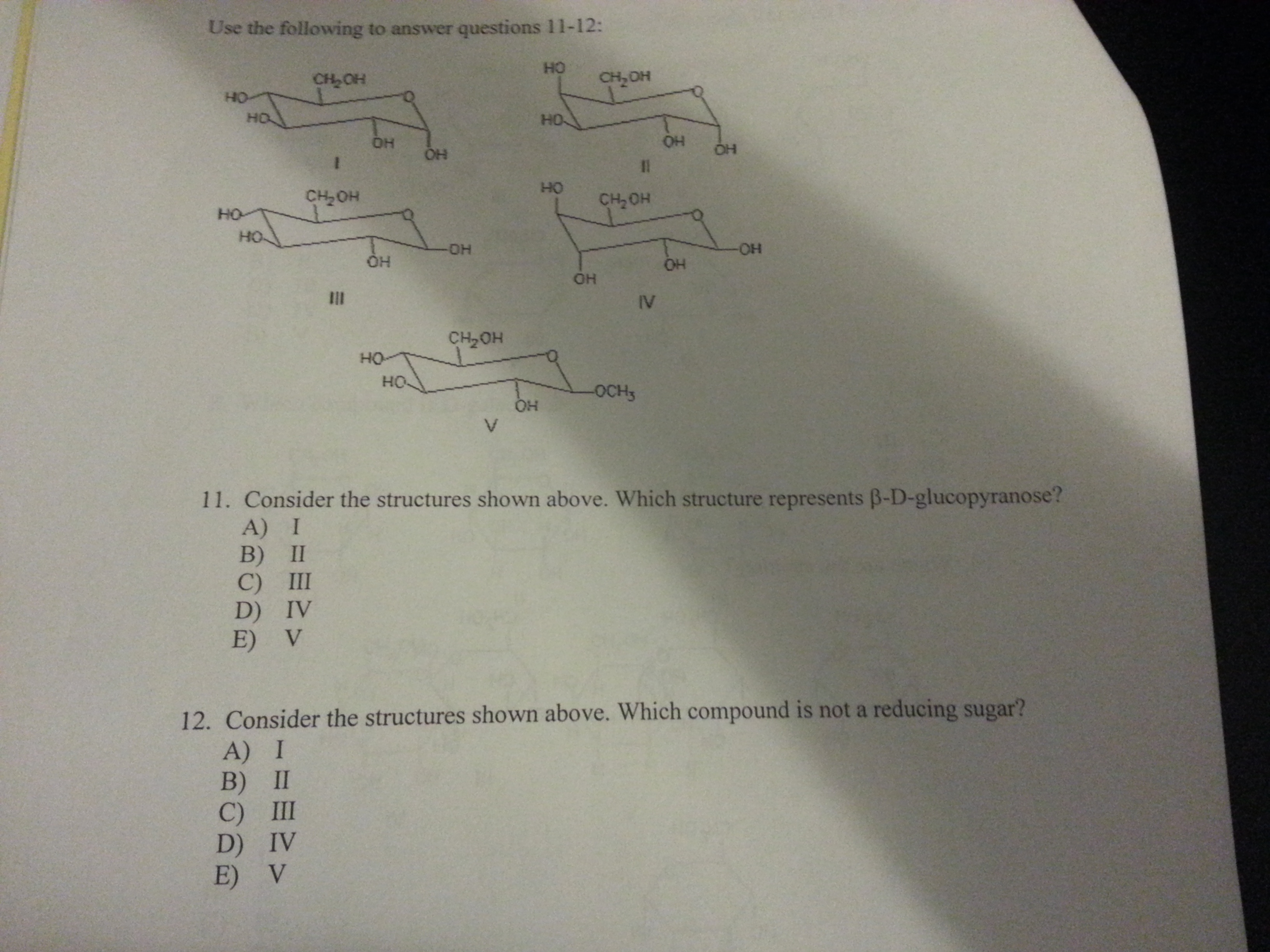 Solved Use the following to answer questions 11-12: | Chegg.com