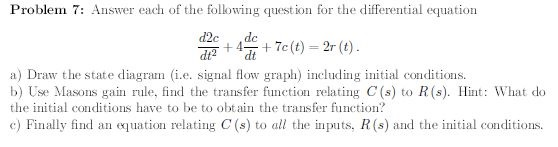 Solved Answer each of the following question for the | Chegg.com