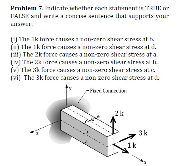 Mechanics of Materials True or