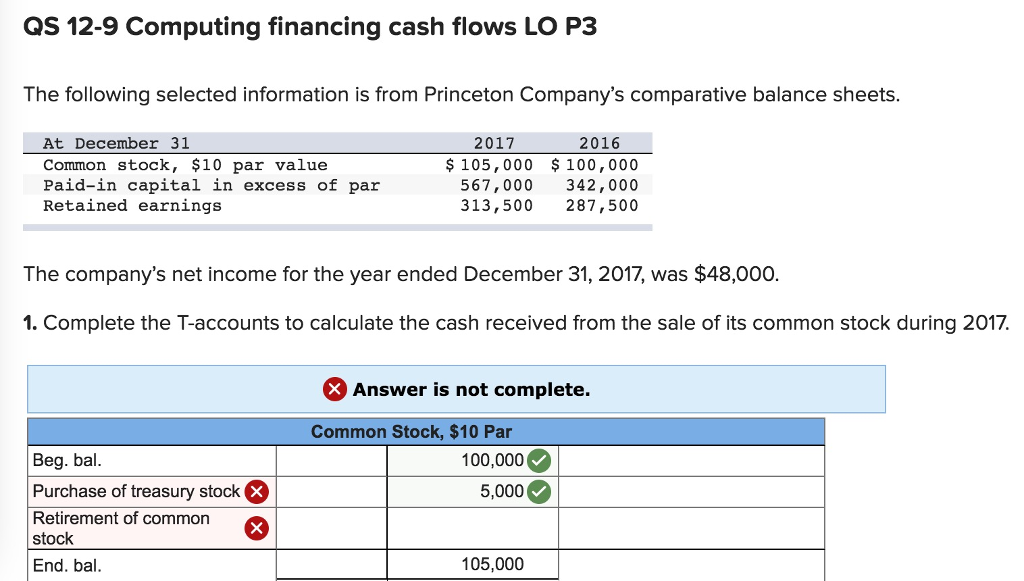 Solved The following selected information is from Princeton