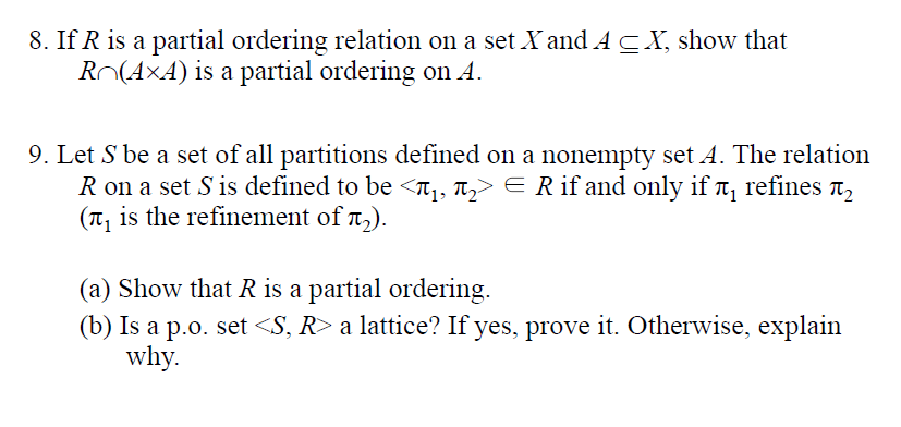 solved-8-if-r-is-a-partial-ordering-relation-on-a-set-x-and-chegg