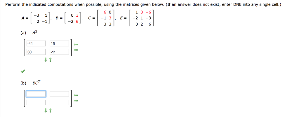 Solved Perform The Indicated Computations When Possible, | Chegg.com