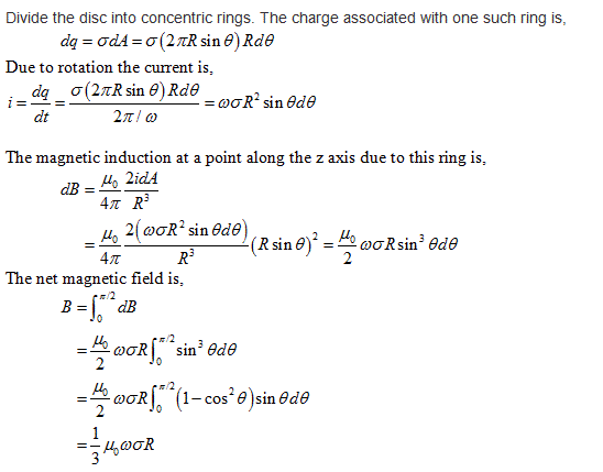 Solved Consider a disc of radius R with uniform surface | Chegg.com