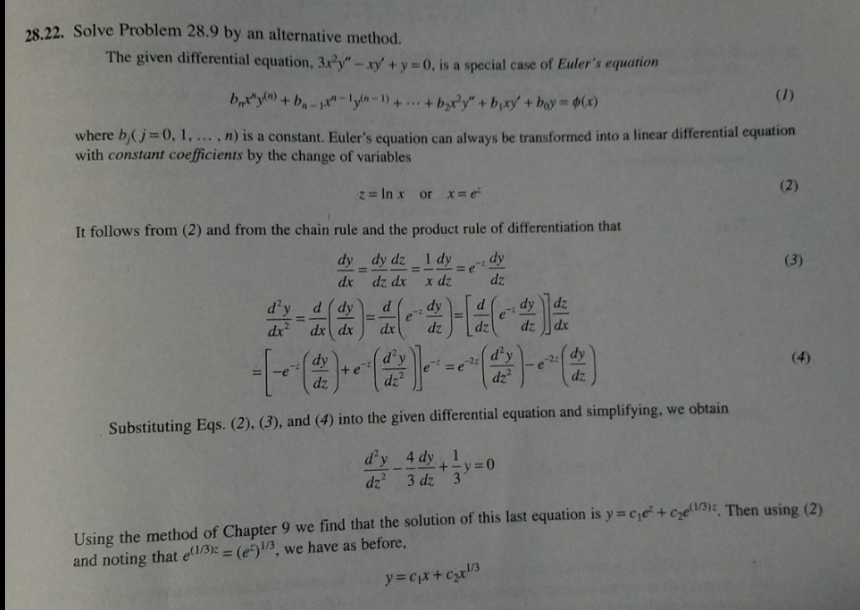 Solved Find the general solution to the given equation using | Chegg.com