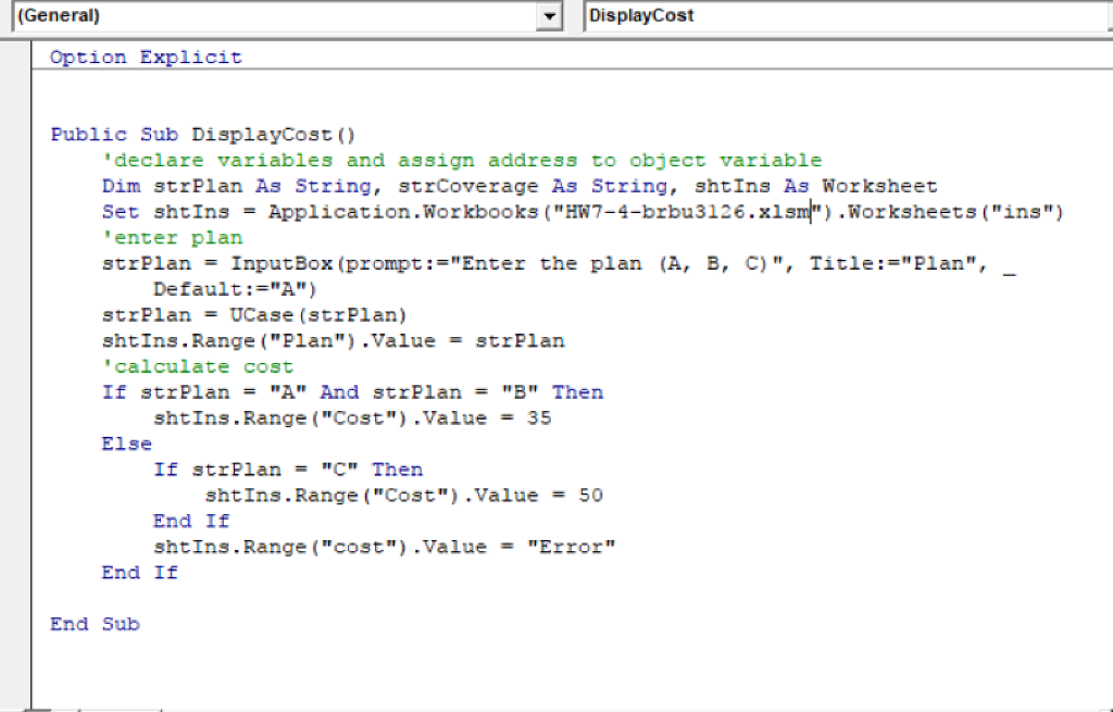Solved -The procedure should display the code corresponding | Chegg.com
