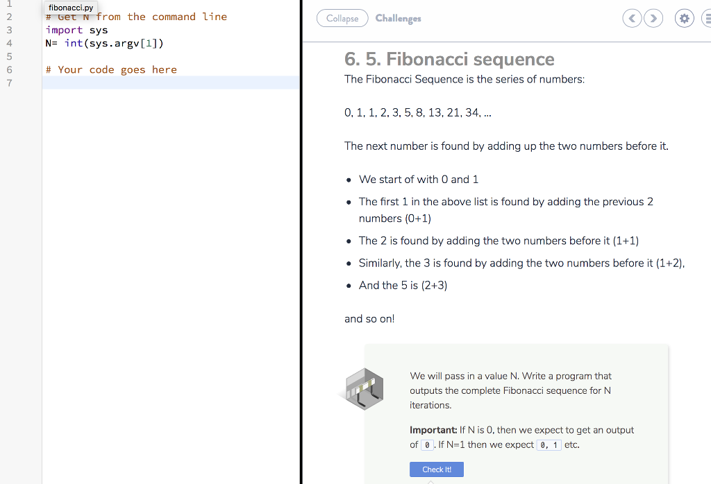 Solved fibonacci.py # Get N from the command line import sys | Chegg.com