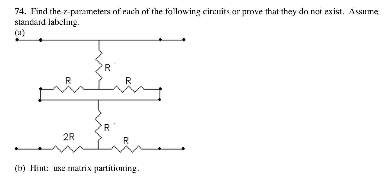 Solved 74. Find the zparameters of each of the following