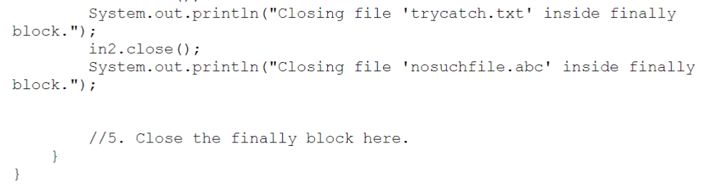 Solved 3. Handling exceptions with a finally clause a. | Chegg.com