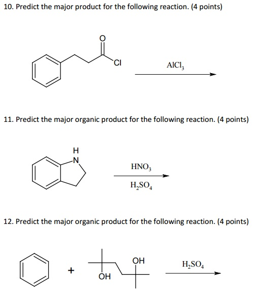 Solved Predict the major product for the following reaction. | Chegg.com