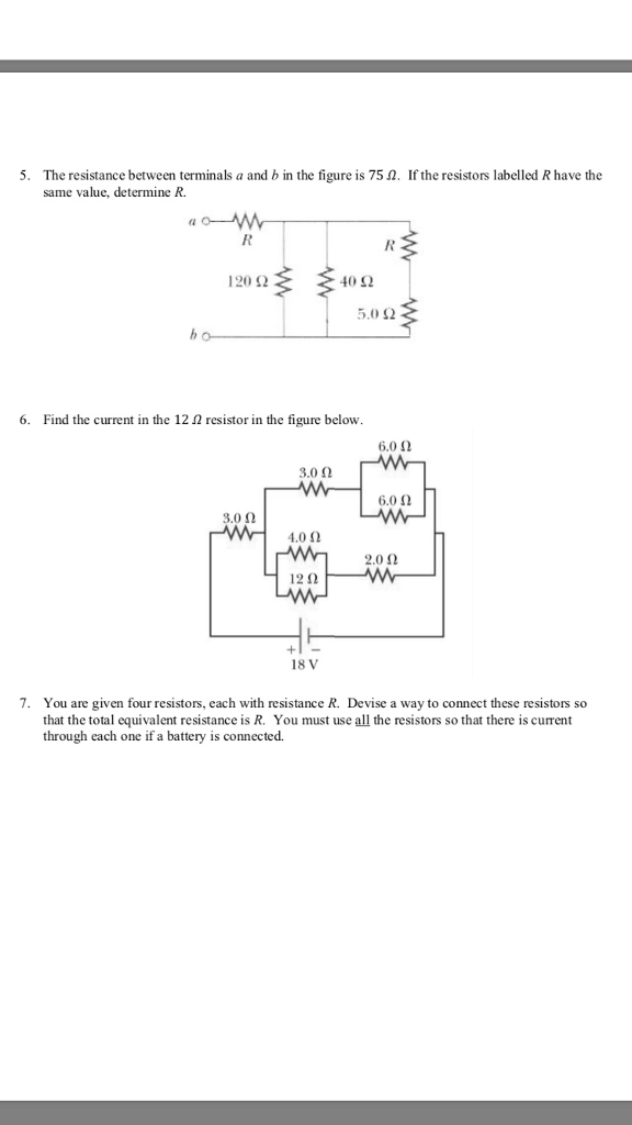 Solved The Resistance Between Terminals A And B In The | Chegg.com