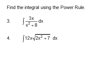 Power Rule Integration