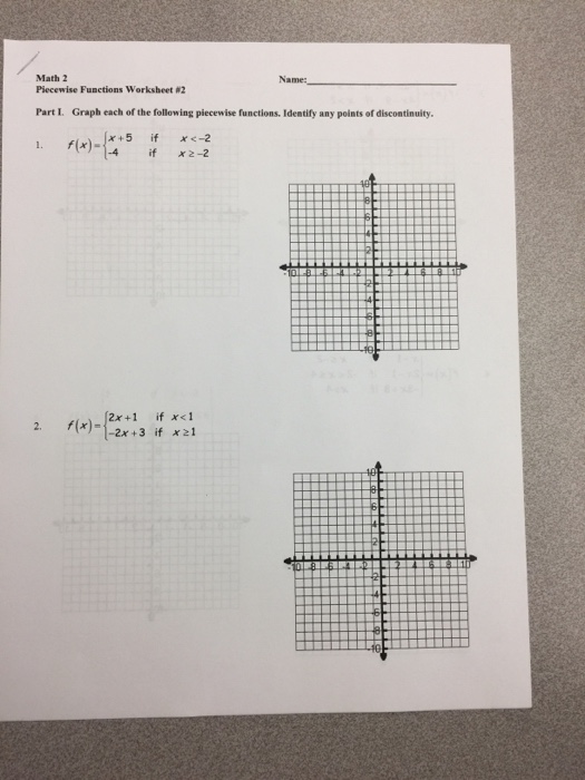 Solved Graph each of the following piecewise function. | Chegg.com