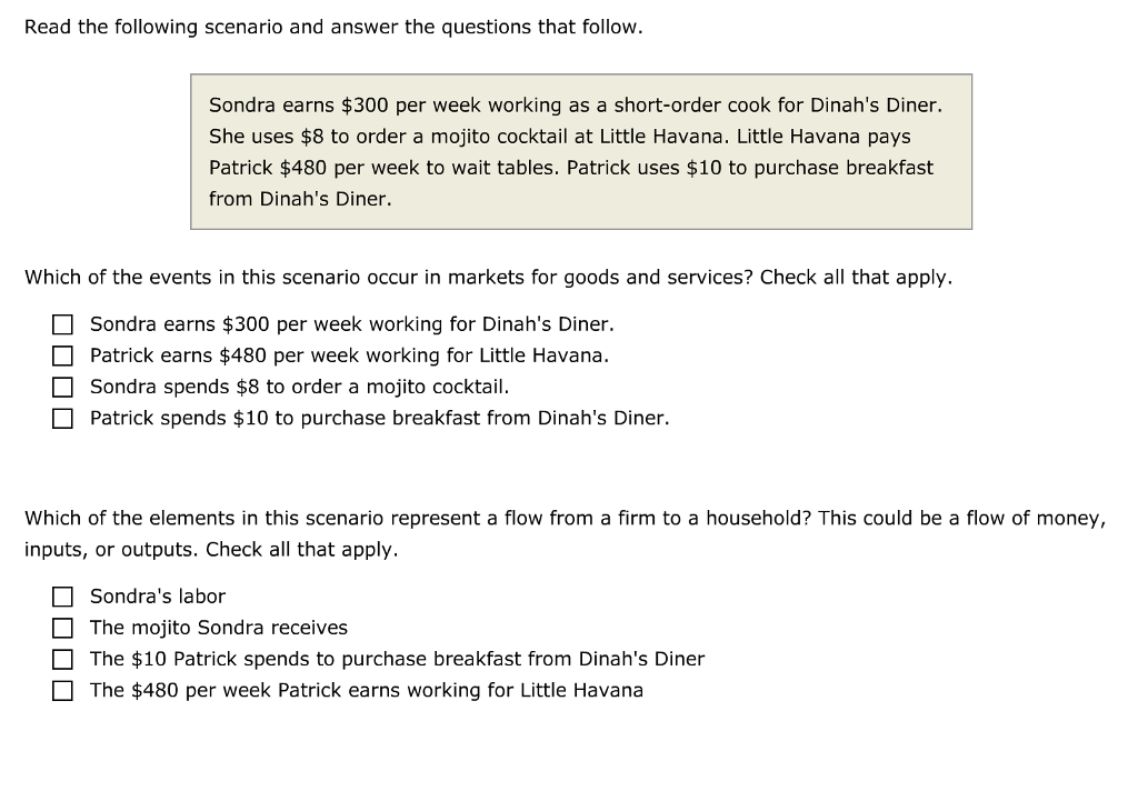 Solved Read The Following Scenario And Answer The Questions | Chegg.com