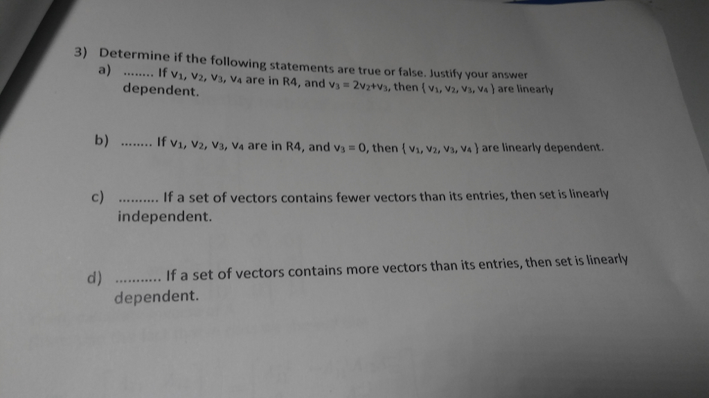 Solved Determine if the following statements are true or | Chegg.com