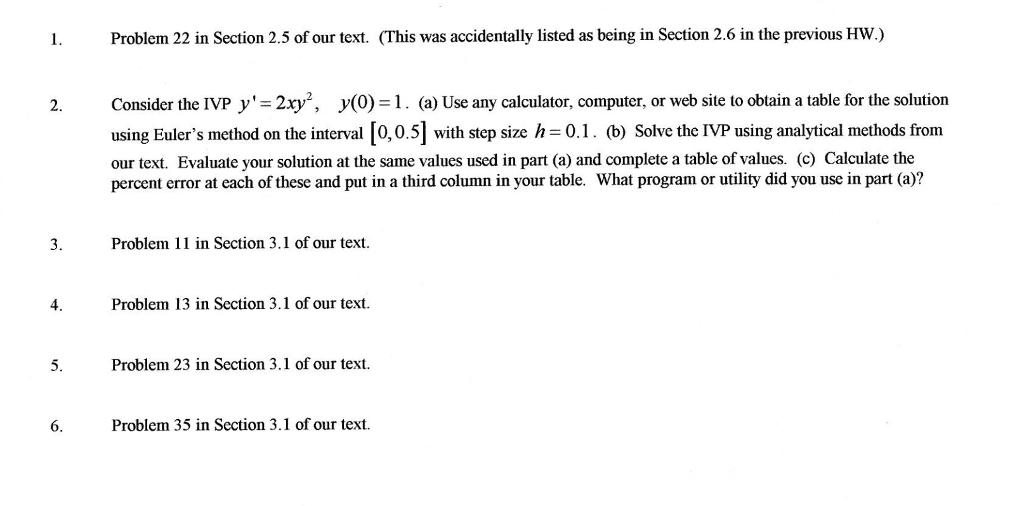 Solved 1. Problem 22 in Section 2.5 of our text. This was | Chegg.com