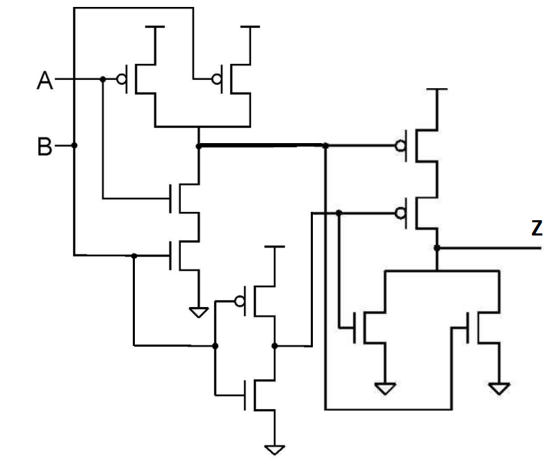 Solved For the transistorlevel circuit below, fill in the
