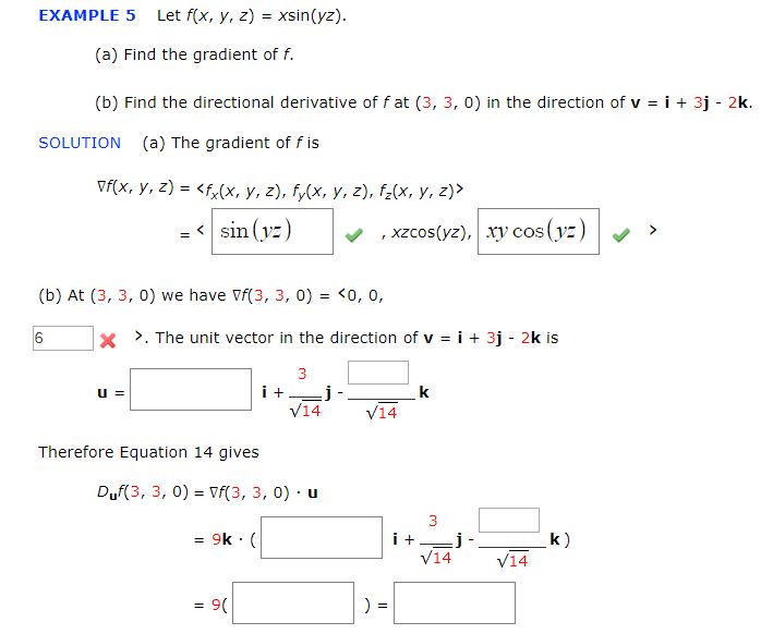 Solved Example 5 Let F X Y Z Xsin Yz A Find The