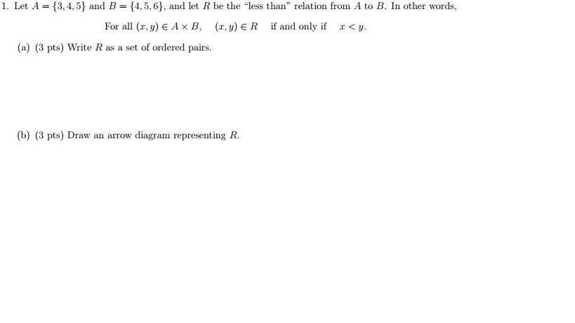 Solved Let A = {3, 4, 5} And D = {4, 5, 6}, And Let R Be The | Chegg.com