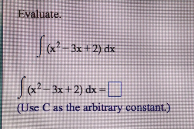 evaluate integrate x 2 dx from 2 to 3