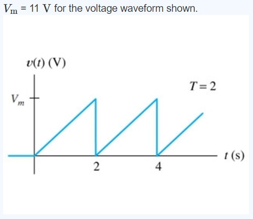 Solved A) Find the waveform's rms voltage Vrms. B) When | Chegg.com