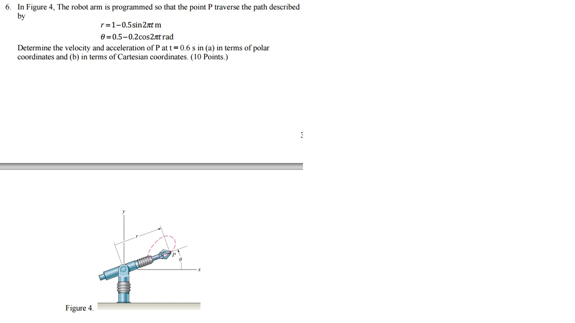 Solved 6. In Figure 4, The robot arm is programmed so that | Chegg.com
