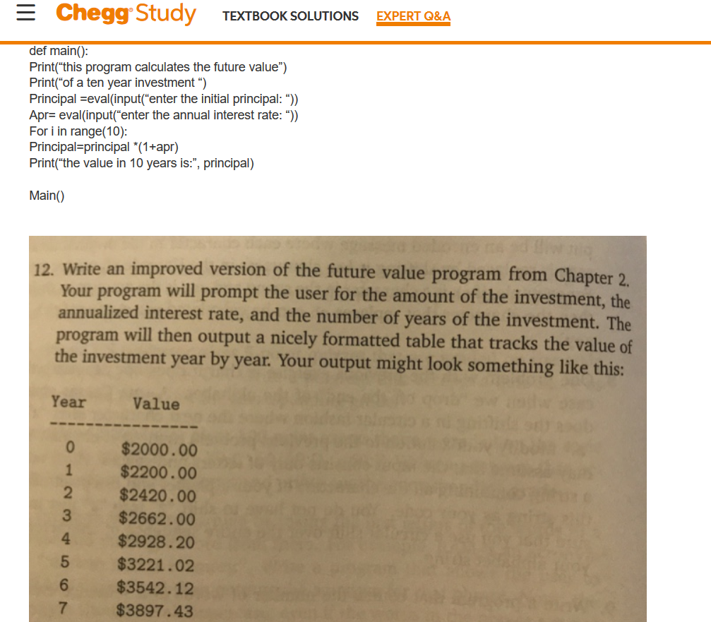 Solved Chegg. Study TEXTBOOK SOLUTIONS EXPERT Q&A Def Main( | Chegg.com