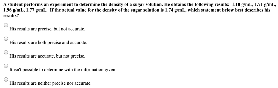 Solved choose the right answer?A student performs an | Chegg.com