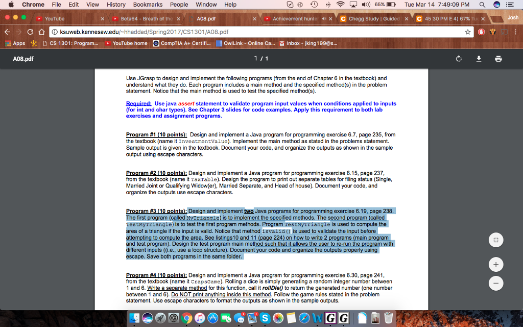 Solved Use JGrasp To Design And Implement The Following Chegg Solved Use JGrasp To Design And Implement The Following Chegg