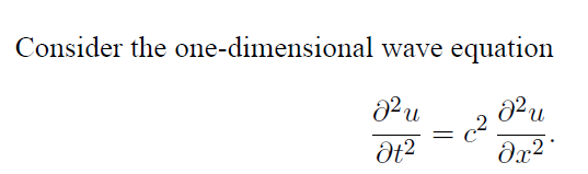 Solved Consider the one-dimensional wave equation 2u/ t2 = | Chegg.com