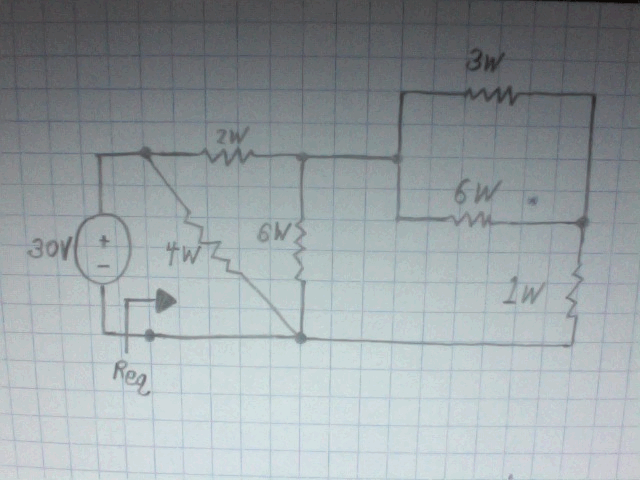 Solved For the circuit shown, find: Req (the equivalent | Chegg.com