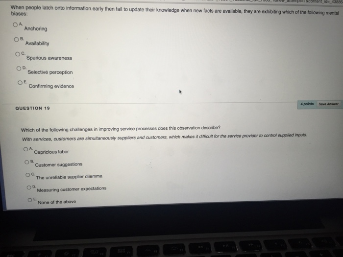 Solved When people latch onto information early then fail to