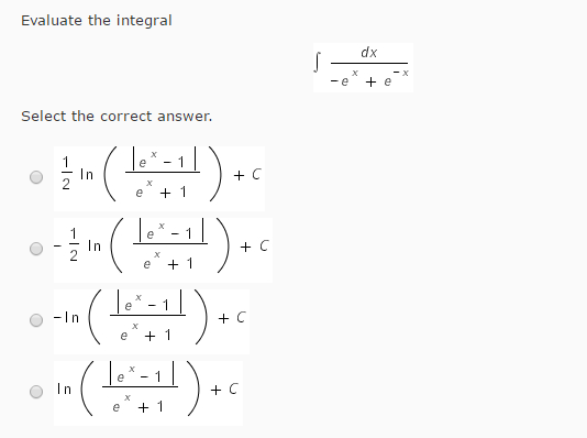 evaluate the integral of ln x dx from 1 to e