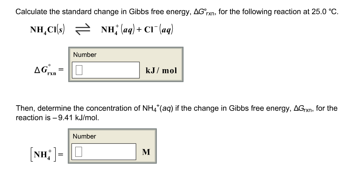 Solved Calculate The Standard Change In Gibbs Free Energy, | Chegg.com