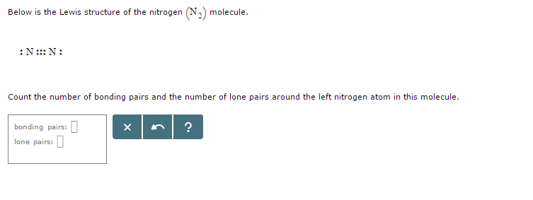 Solved Below is the Lewis structure of the nitrogen (N_2) | Chegg.com