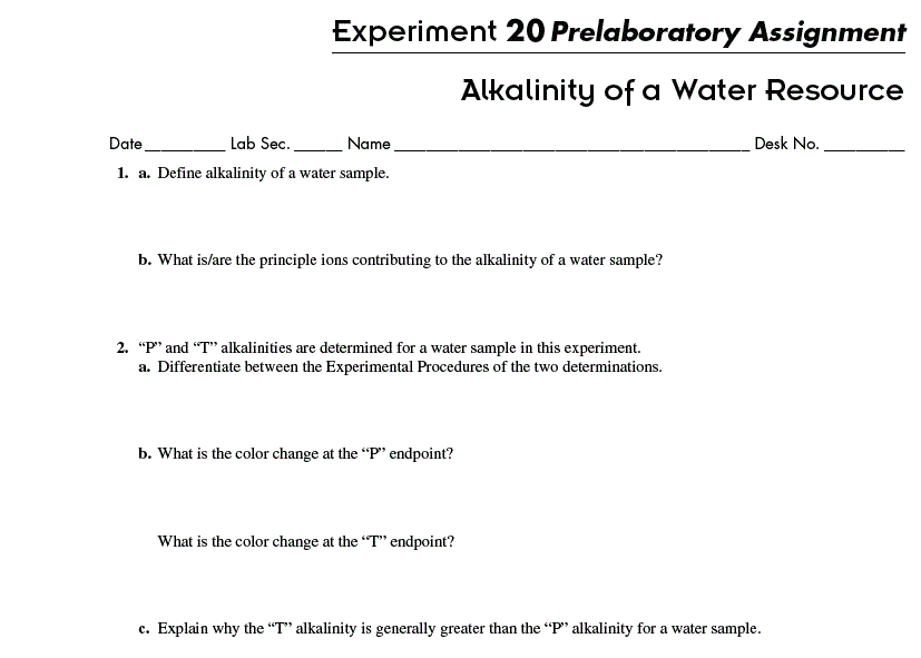 Solved 2. “P” and “T” alkalinities are determined for a | Chegg.com