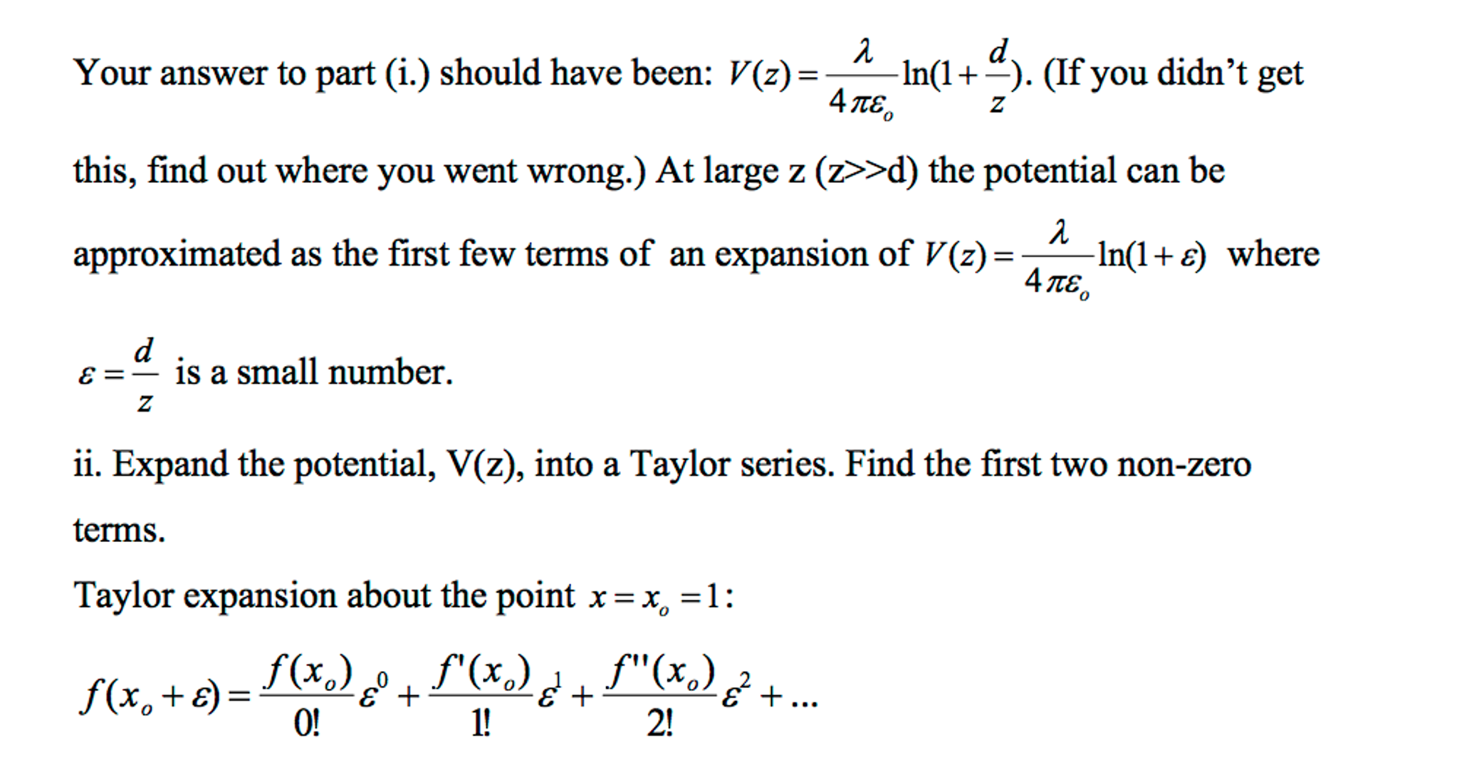 e-m-problem-v-z-lambda-4-pi-epsilon-0-ln-l-chegg