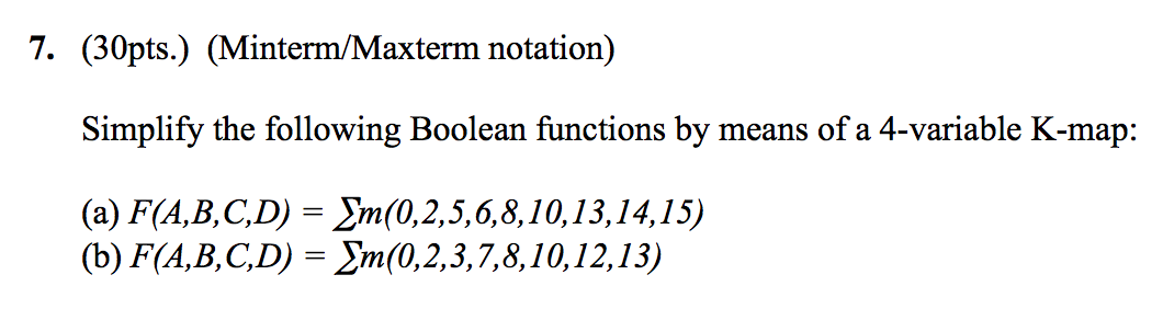 Solved Simplify The Following Boolean Expression Using A Chegg