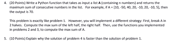 Solved (20 Points) Write a Python function that takes as | Chegg.com