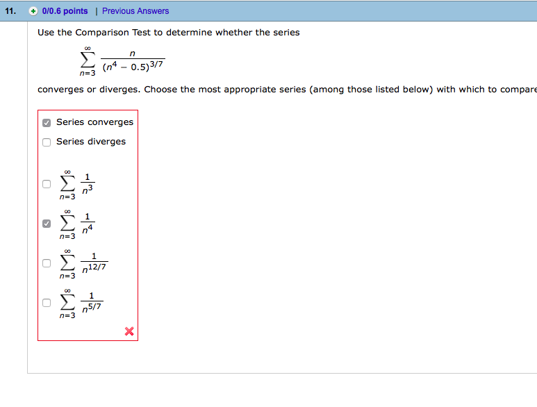 Solved Use The Comparison Test To Determine Whether The | Chegg.com