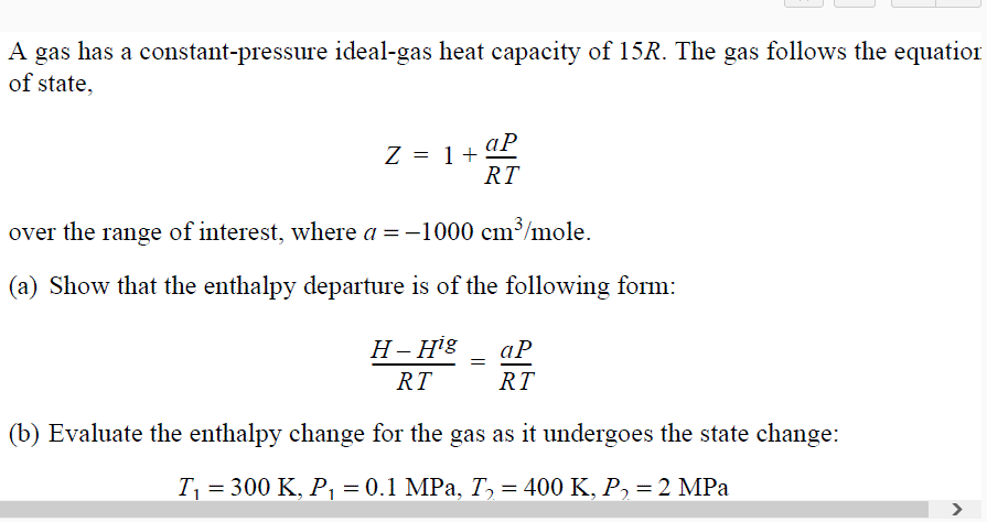 Example Using Specific Heat To Calculate Ideal Gas