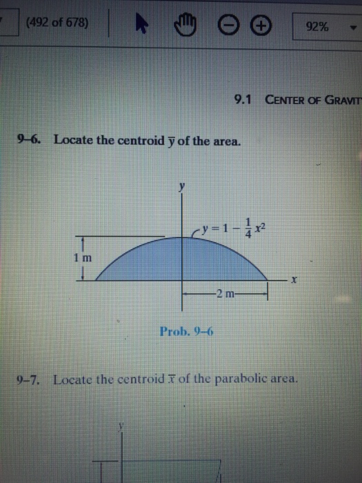 Solved Locate the centroid y bar of the area. Locate the | Chegg.com