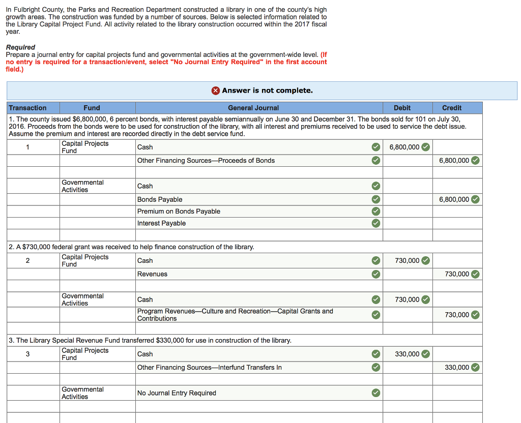 Solved In Fulbright County, the Parks and Recreation