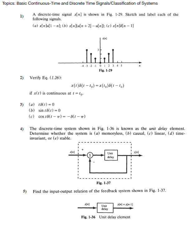 Solved Topics: Basic Continuous-Time And Discrete Time | Chegg.com