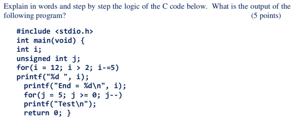Solved Explain in words and step by step the logic of the C | Chegg.com