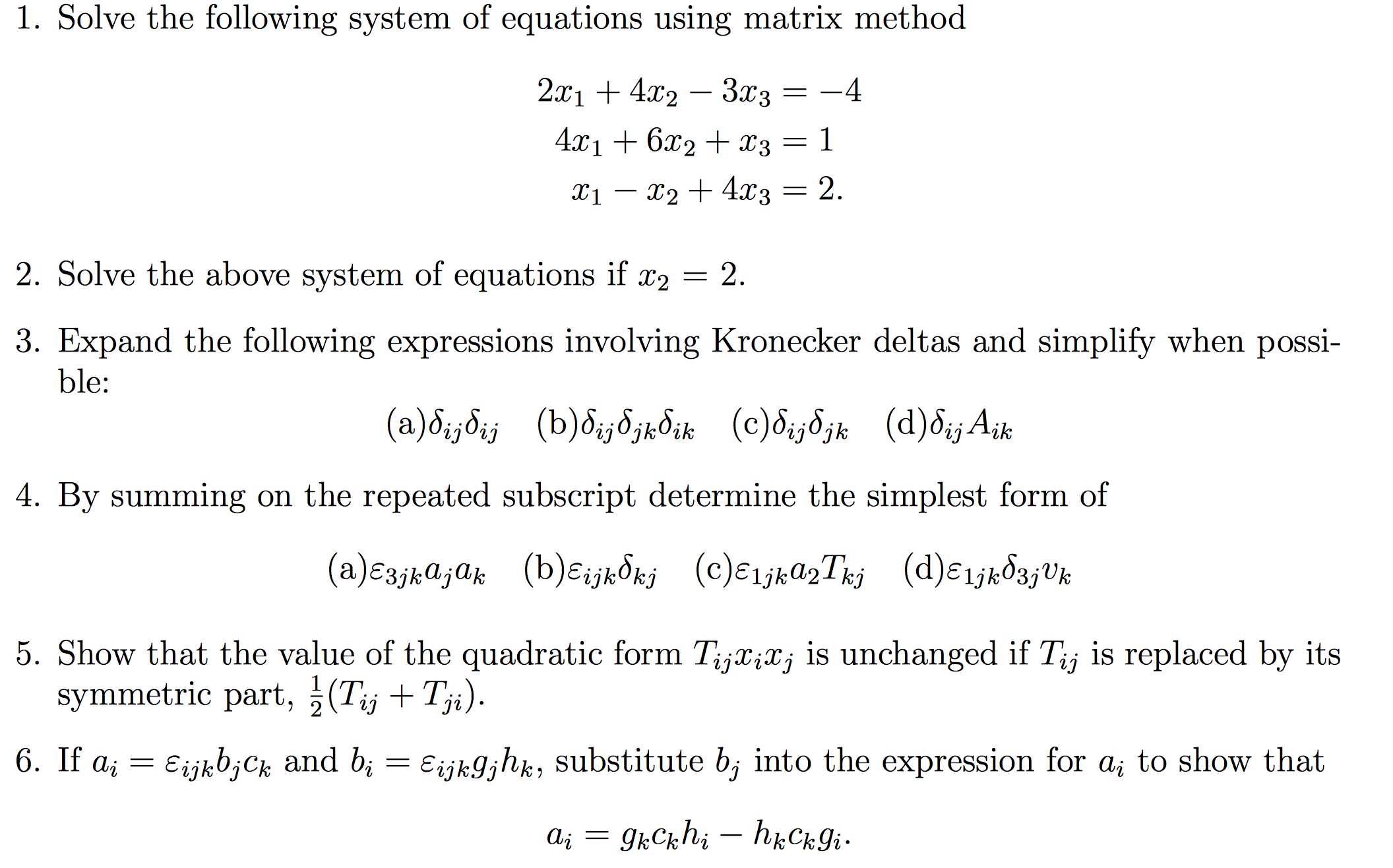 solve 2 by 2 system of equations with matrices delta math