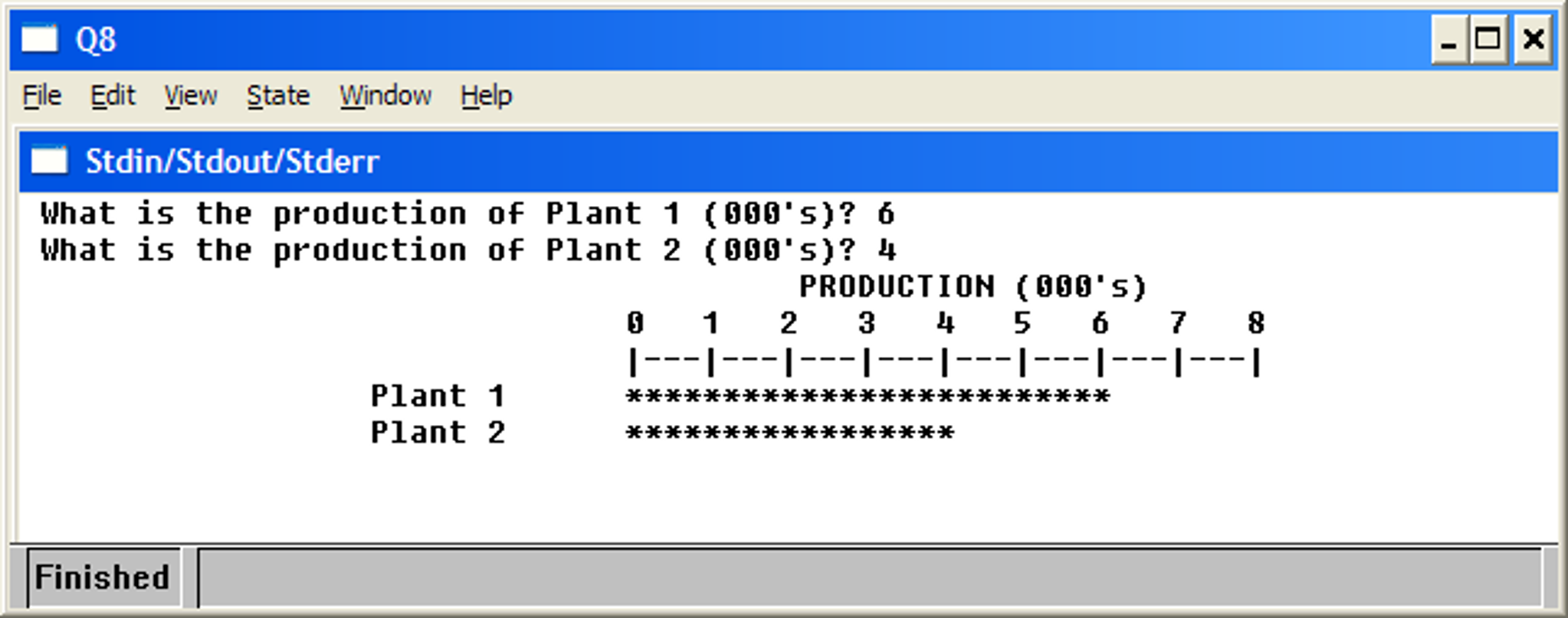 Solved Create a C++ program to make a simple bar chart. Have | Chegg.com