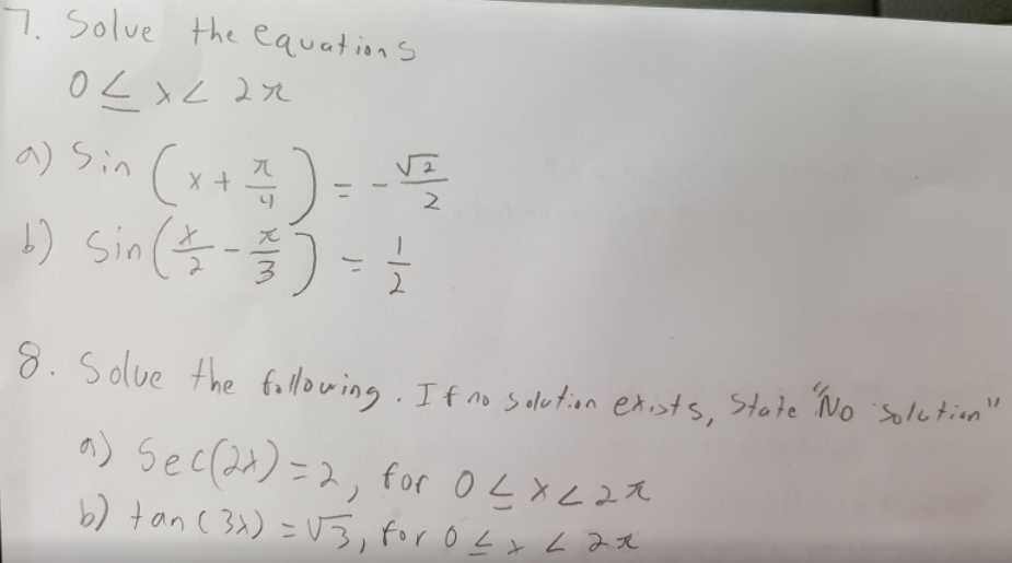 Чему равен sin x pi 4