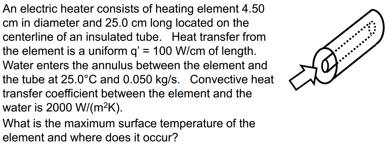 Solved An electric heater consists of heating element 4.50