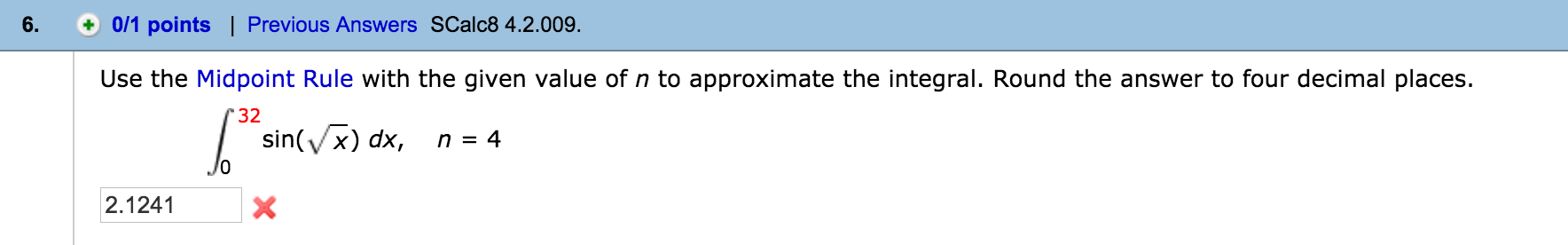 solved-use-the-midpoint-rule-with-the-given-value-of-n-to-chegg