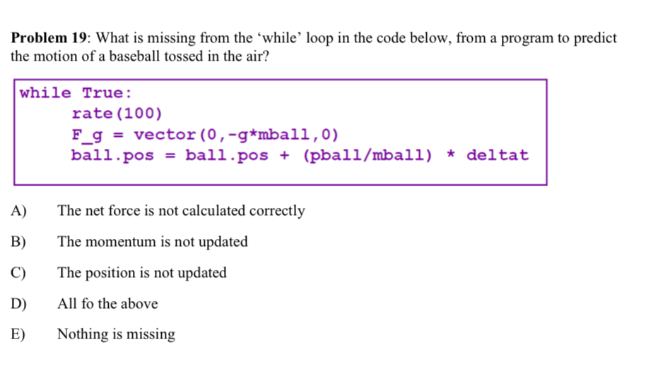 Solved Problem 19: What is missing from the 'while' loop in | Chegg.com